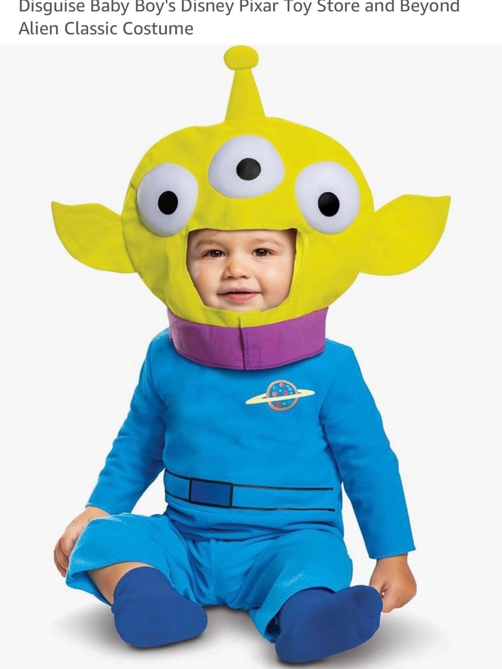 Toy Story Alien Baby Costume - Yellow & Blue12 month